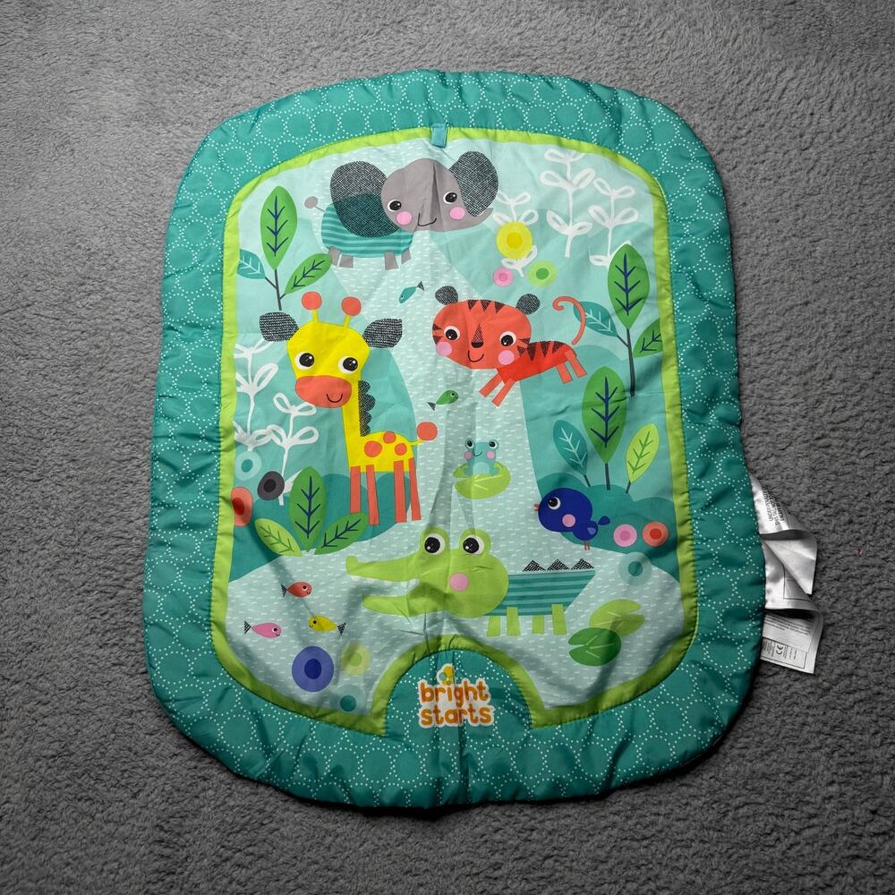 Bright Starts Baby Mat Blue Safari Animal Print